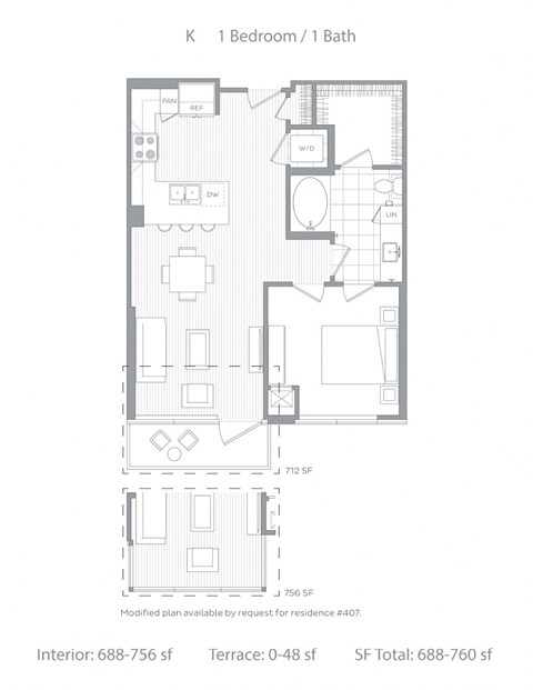 K 1 bedroom 1 bath at Stanza Little Italy, San Diego, CA, 92101